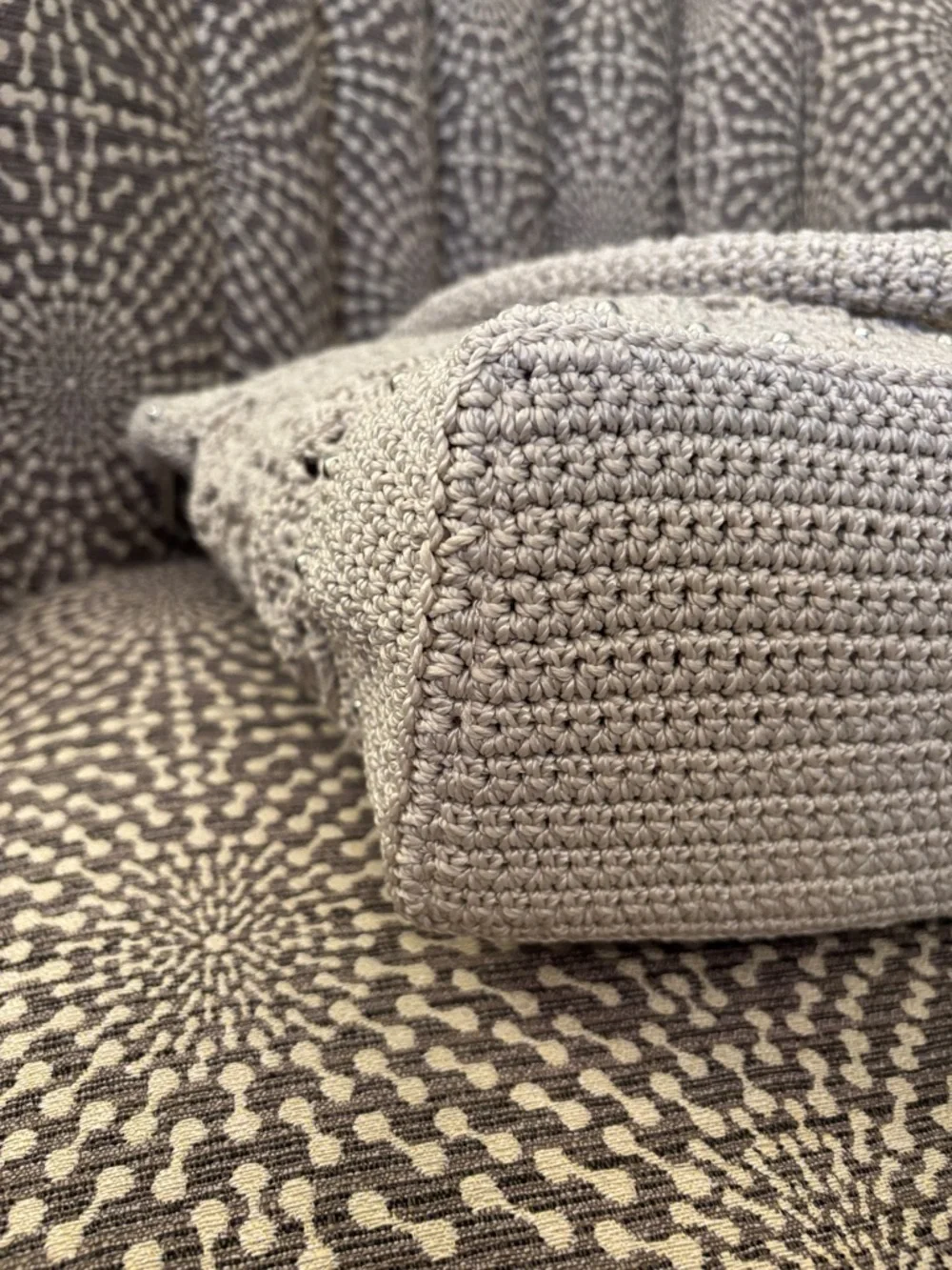 The Sak Crafted Classics Tote Crochet Natural Medallion Everyday Shoulder Bag - Picture 10 of 16